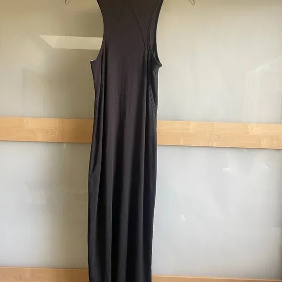 Rag & Bone Midi Tank Dress XL Black “Moon” Rib Knit Bodycon NEW - Picture 5 of 5